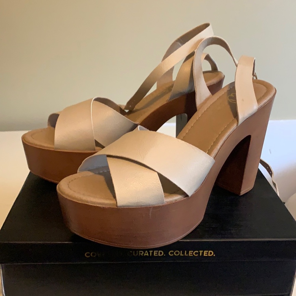 Lulus Off White Platform Heels